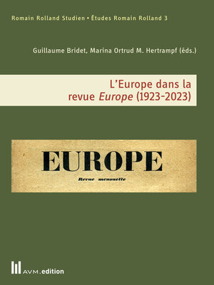 cover image of L'Europe dans la revue Europe (1923-2023)
